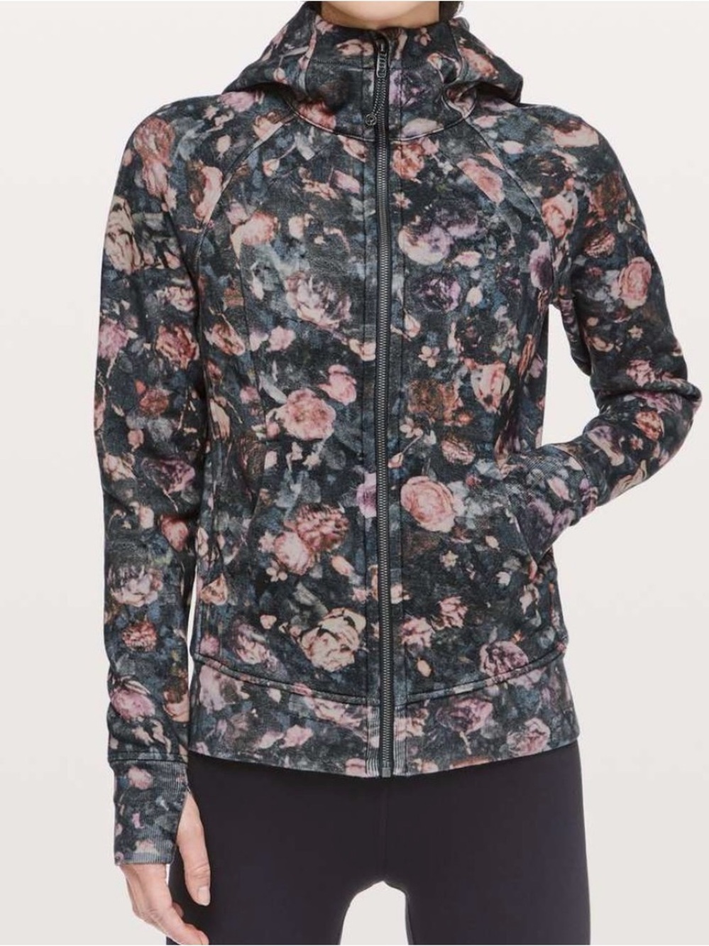 Lululemon Scuba Hoodie Size 8 Light Cotton Fleece Frosted Rose Multi LW4AWOS